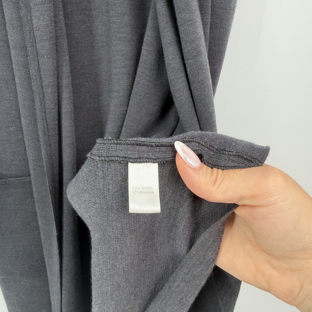 St. John Gray Open Front Cardigan Pockets Womens Size Small *See DESCRIPTION* - Picture 5 of 9